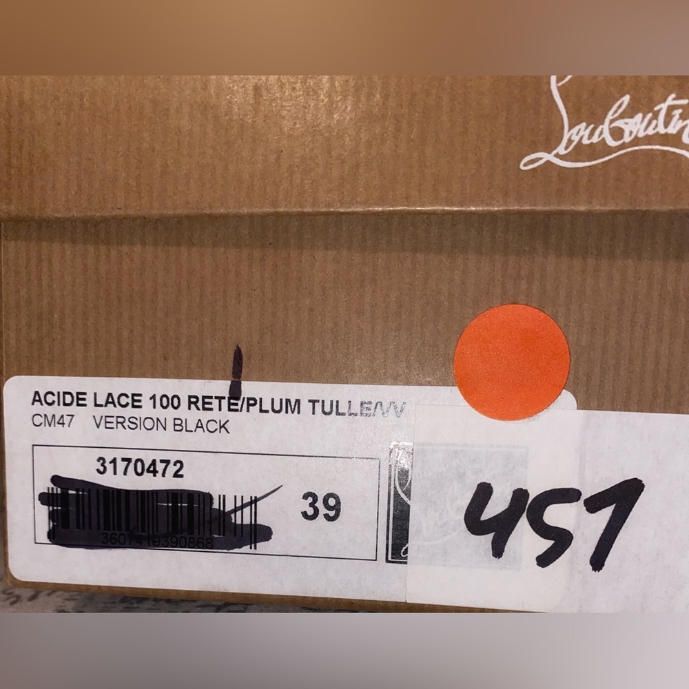 Christian Louboutin Acide 100 Rete/plum Tulle pump - Picture 10 of 16
